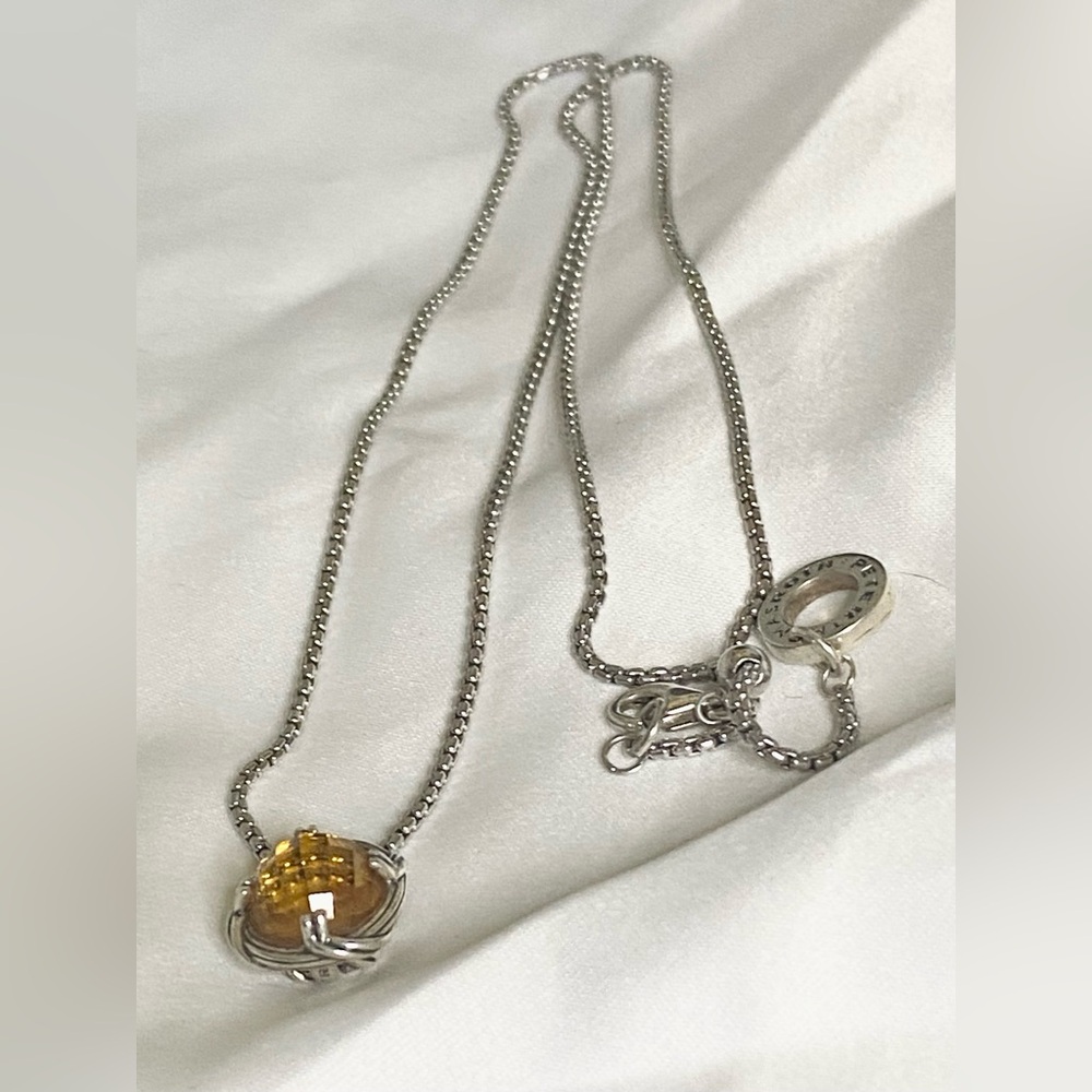 Designer Sterling Silver Citrine Necklace from Peter Thomas Roth - Picture 6 of 15